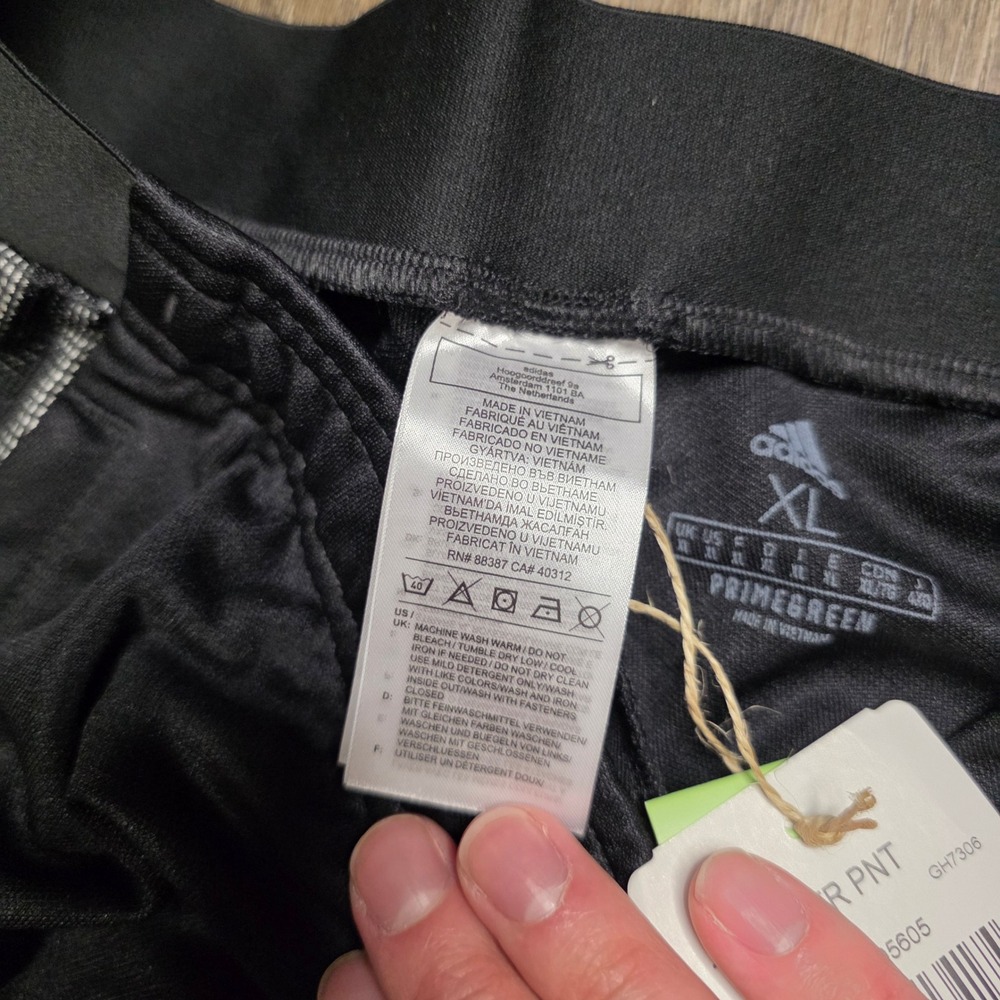 Adidas Mens XL Tiro 21 Training Pants Black White GH7306 Slim Fit Tapered Lg NWT - Picture 7 of 9